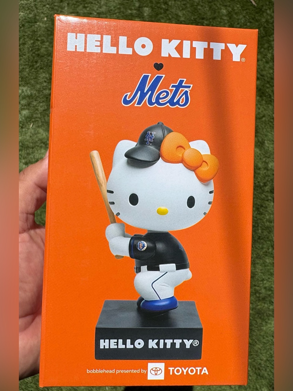 Hello Kitty Mets Bobblehead - Orange, White & Black